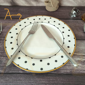 定制高品质骨瓷餐盘婚礼宴会酒店餐厅和经济型餐具套装 - Product Image 6