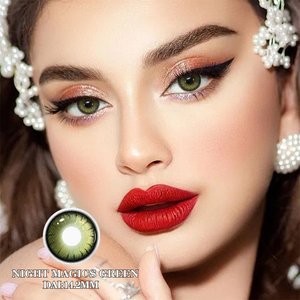 Haipurecon Lentilles correctrices colorées Lentilles de contact vertes Lentilles de couleur Nature Sweety pour les yeux pour peau d'olive Contact vert - Product Image 6