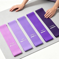 Bandes de Résistance en TPE Violettes pour Yoga, Pilates, Étirements des Hanches, Cuisses et Jambes, Entraînement de Force, Danse, Personnalisables