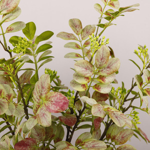 Petit olivier artificiel en plastique avec flocons de neige, décoration intérieure pour maison, hôtel, cadeau, vente en gros - Product Image 3