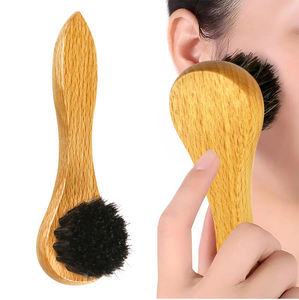 Brosse <span class=keywords><strong>de</strong></span> nettoyage en poils <span class=keywords><strong>de</strong></span> <span class=keywords><strong>cheval</strong></span> avec logo personnalisé en gros d'usine brosses <span class=keywords><strong>de</strong></span> nettoyage du visage en bois avec logo personnalisé - Product Image 4