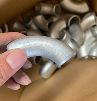 Coude de tuyau en aluminium sans soudure soudé bout à bout SCH40 ANSI à rayon long 1.5D 3 pouces 76mm 90 degrés Marque DS
