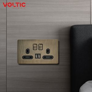 Interrupteur mural à bascule en acier inoxydable J&S, 2 gangs, 2 voies, norme britannique, <span class=keywords><strong>prise</strong></span> électrique <span class=keywords><strong>de</strong></span> luxe pour <span class=keywords><strong>la</strong></span> maison - Product Image 2