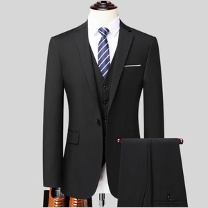 Costume de <span class=keywords><strong>mariage</strong></span> professionnel coréen slim-fit pour <span class=keywords><strong>homme</strong></span>, long, pour le témoin et le marié - Veste + <span class=keywords><strong>Gilet</strong></span> + Pantalon - Product Image 2