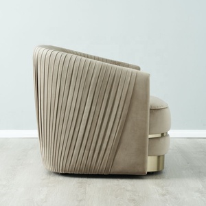 <span class=keywords><strong>Fauteuil</strong></span> simple moderne avec coussin en velours capitonné pour salon et chambre à coucher, mobilier de détente pour <span class=keywords><strong>club</strong></span> et lounge - Product Image 5