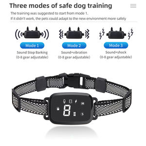 Vente en gros de <span class=keywords><strong>prix</strong></span> le plus bas <span class=keywords><strong>collier</strong></span> antichoc pour chien de dressage <span class=keywords><strong>collier</strong></span> antiaboiement à affichage numérique HD avec ruban en nylon à tricoter - Product Image 2