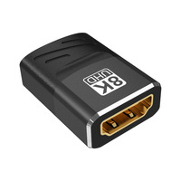 Adaptador hdmi 8K macho a hembra 90 270, ángulo recto, chapado en oro hembra a hembra 2,1, convertidor HDMI