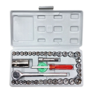 Juego de llaves inglesas de combinación portátil de <span class=keywords><strong>40</strong></span> piezas Cr-V plástico acero Manual reparación de automóviles herramientas de mano juego de enchufes - Product Image 2