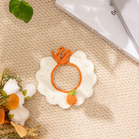 Collier de chat d'Halloween de bavoir de fleur mignon fait à la main, accessoire de cou réglable-bavoir cartoon et à la mode