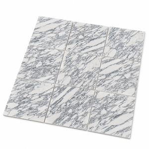 Mosaïque de marbre gris Carrara, mosaïque de marbre Bianco Carrara, mosaïque de marbre Carrara poli, crédence de cuisine en marbre Carrara - Product Image 2
