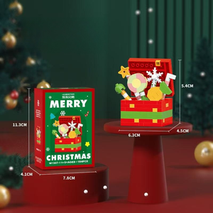 Mainan edukasi anak-anak blok bangunan Kartun Natal baru hadiah Natal blok bangunan manusia salju dan Santa Claus - Product Image 4