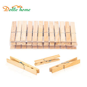 Pinces à linge en bois naturel bon marché pinces à bois suspendues coupe-vent - Product Image 6