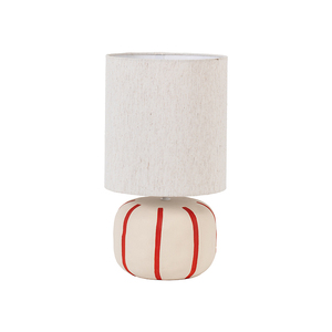 <span class=keywords><strong>Lampada</strong></span> da Tavolo Nordica di Design per Camera da Letto Femminile, Luce Notturna Accogliente per Allattamento, in Legno di Noce e Ceramica Plissettata - Product Image 6