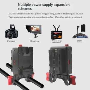 Système d'alimentation multifonctionnel avec pince pour tube de 15 mm et support de batterie V-mount, compatible avec <span class=keywords><strong>Sony</strong></span> PXW-FS5/<span class=keywords><strong>FS7</strong></span> - Product Image 2