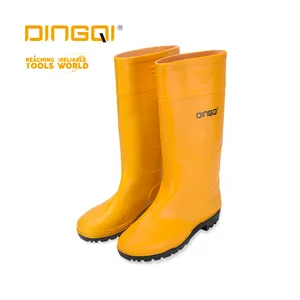 DINGQI Atacado Impermeável Botas De Chuva De Borracha Barato PVC Resistente Ao Desgaste Jardim Botas De Chuva