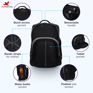 RTS Bulk Mixed Order Polyester Light Weight Portable Rolling Backpack Fashionable <b>Trolley</b> Bag Zipper Durable <b>Wheeled</b> - Product Image 2