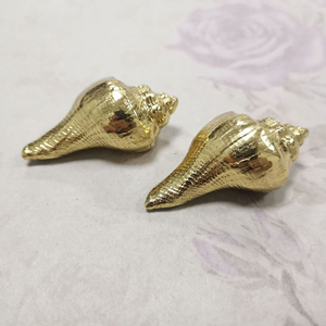创意黄铜海螺壳橱柜门单孔拉手抽屉衣柜门五金拉手 - Product Image 1