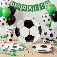 616140 8 Platos de Papel con Diseño de Balón de Fútbol, Vajilla Desechable para Fiestas Infantiles, Cumpleaños, Temática Deportiva, Celebración de Fútbol, Venta al Por Mayor