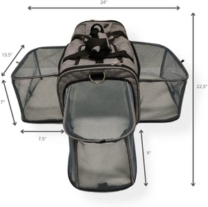 <span class=keywords><strong>Pet</strong></span> Expand able Carrier <span class=keywords><strong>Pet</strong></span> Erweiterbare Reise Camping Outdoor Atmungsaktives Mesh Belüftetes Design Cat Backpack Carrier - Product Image 3