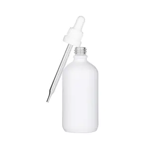 5ml 10ml 15ml 20ml 30ml 60ml 100ml Matte White essential oil Glass Bottles with tamper pippette Dropper cap for medical