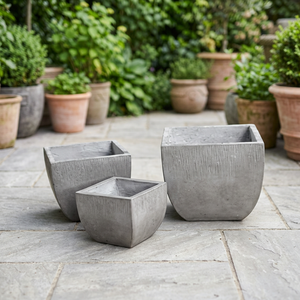 Macetas de hormigón gris antiguo de alta calidad, celdas fuertes para uso en exteriores en climas hostiles para el hogar y el jardín - Product Image 4