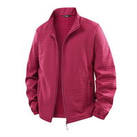 Veste de sport décontractée pour couple, légère, grande taille, coupe-vent, respirante, col en polaire, 100% polyester, séchage rapide