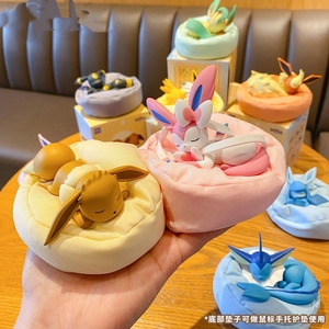 Nouvelle série d'anime japonais, 9 pièces/boîte, figurines d'action en PVC de la série Eevee endormi, boîte mystère, jouets miniatures décoratifs - Product Image 3