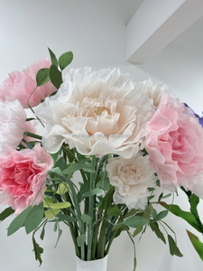 Decoración de Flores Gigantes Automáticas de Lujo M494 para Escaparates, Bodas, Flores Gigantes de <span class=keywords><strong>Papel</strong></span> de <span class=keywords><strong>Seda</strong></span> Artificial <span class=keywords><strong>y</strong></span> Organza - Product Image 5
