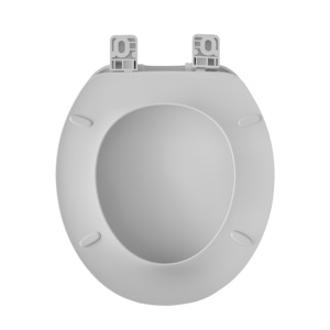 Asiento de Inodoro Redondo de Plástico de Diseño Moderno con Frente Cerrado, Bisagras Ajustables Resistentes para Asientos de Inodoro de 17 Pulgadas - Product Image 4