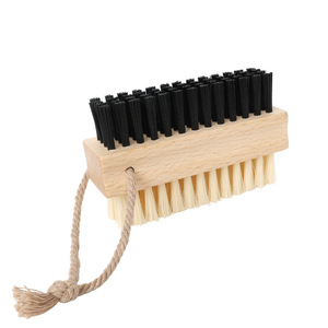 Solid Wood Double Sided Shoe <b>Brush</b> With Hanging Rope Nylon Bristles For Cleaning And <b>Dust</b> Removal - Product Image 1
