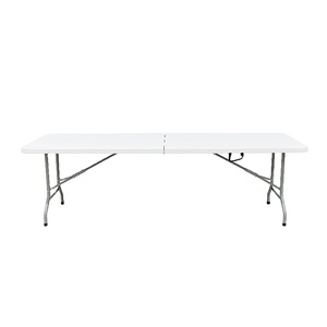 240cm événements fête <span class=keywords><strong>Table</strong></span> <span class=keywords><strong>pliante</strong></span> en plastique 8ft longue <span class=keywords><strong>Table</strong></span> pliable pour <span class=keywords><strong>8</strong></span> <span class=keywords><strong>personnes</strong></span> poids léger Snack bureau - Product Image 5