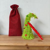 Neuer Trend Hochwertiger Mini Biegbarer Weihnachtsbaum LED-Licht Plüsch Tischdekoration Batteriebetrieben Umweltfreundlich für Zuhause