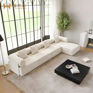 आधुनिक एल-आकार के लिविंग रूम सोफा सेट कपड़े मॉड्यूलर संयोजन सोफा वैक्यूम संपीड़न सोफा वैक्यूम संपीड़न सोफा - Product Image 1