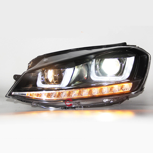 Para VW Golf 7 MK7 Golf7 <span class=keywords><strong>2013</strong></span> 2014 2015 2016 2017, faros LED DRL, faros delanteros de estilo U, luces de circulación, piezas de automóviles - Product Image 3