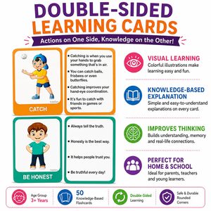 Tarjetas de Memoria Flash KIDOGEN Act of Kindness para Niños |   Tarjetas de aprendizaje sobre buenos hábitos y acciones positivas |   Valores morales y habilidades sociales - Product Image 5