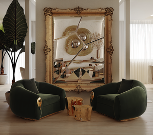 Ensemble de salon de luxe en tissu <span class=keywords><strong>nubuck</strong></span> de conception italienne, avec <span class=keywords><strong>canapé</strong></span> en laiton pour la maison - Product Image 4