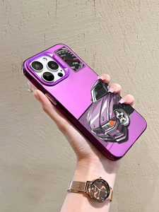 Coque <span class=keywords><strong>de</strong></span> téléphone pour voiture <span class=keywords><strong>de</strong></span> sport rétro violette, design <span class=keywords><strong>compteur</strong></span> <span class=keywords><strong>de</strong></span> <span class=keywords><strong>vitesse</strong></span>, TPU pour 17/16/15/14 Pro Max, anti-empreintes digitales, antichoc, mobile - Product Image 2