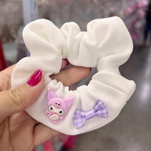 Mädchen Geschenk Romantisch Lila Weiß Haar gummi Verschiedene Stil Haarschmuck Haarband Nette Kaninchen Waffel Haar gummis - Product Image 4