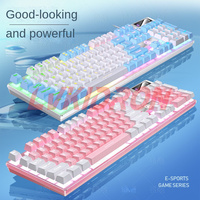 Wholesale K500 Wired Gaming Keyboard, Mechanical Feel, rainbow Backlighting, Supports OEM/ODM.
