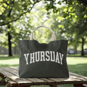 个性化大号帆布手提袋女式旅行购物包装袋超大号纯色空白帆布袋 - Product Image 2