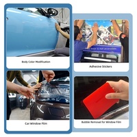 Outil de teintage de vitres de voiture, raclette trapézoïdale en plastique pour application de film à changement de couleur, remplissage de joints, spatule de pose de vinyle