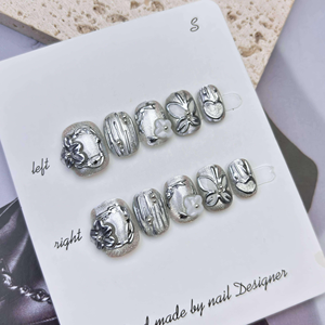 <span class=keywords><strong>Uñas</strong></span> <span class=keywords><strong>Postizas</strong></span> <span class=keywords><strong>Decoradas</strong></span> con Diamantes <span class=keywords><strong>de</strong></span> Imitación, Hechas a Mano, con Pedrería Brillante, <span class=keywords><strong>Precio</strong></span> Especial con Descuento - Product Image 3