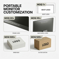 Layar Portabel Lipat SIBOLAN 14 Inci, Layar Ganda Eksternal, Monitor Portabel Tiga Layar untuk Ekstensi Monitor Laptop