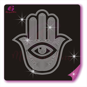 Mode populaire Hot Fix strass fer sur la conception de transfert Logo personnalisé Bling cristal strass Motif pour t-shirt - Product Image 4