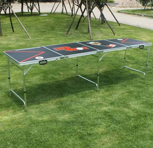 High Quality <b>Outdoor</b> MDF Board 8ft Aluminum <b>Folding</b> <b>Table</b> with logo - Product Image 3
