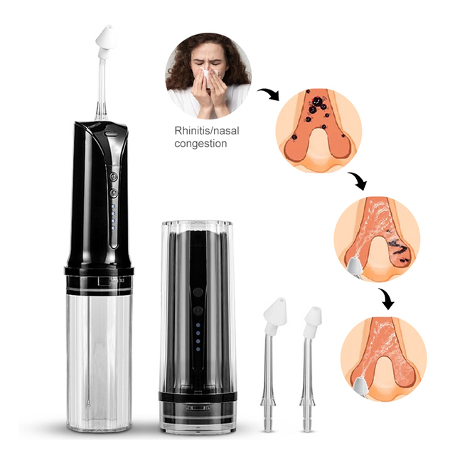 PAKISS Custom Made Portable Waterproof Sinus Allergy Relief Waterproof Nasal Washer Electric Nasal Irrigator