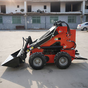 Бесплатная доставка! Дизельный мини-погрузчик с бортовым поворотом, компактный, с ковшом, сиденьем, для дома и сада, на колесном ходу. - Product Image 4