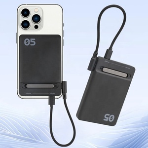 Batería Externa para Teléfono, Batería de Estado Semisólido de 5000 mAh, Tamaño de Tarjeta de Crédito, Carga Inalámbrica con Cable Tipo C - Product Image 3