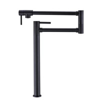 Robinet de cuisine moderne Hongdec à montage sur pont, fonction eau chaude et froide, robinet de remplissage de pot de cuisine en chrome