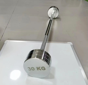 10-50kg cố định Barbell quả tạ mạ Barbell phòng tập thể dục nhà thẳng cong thanh Chrome Barbell giá - Product Image 2